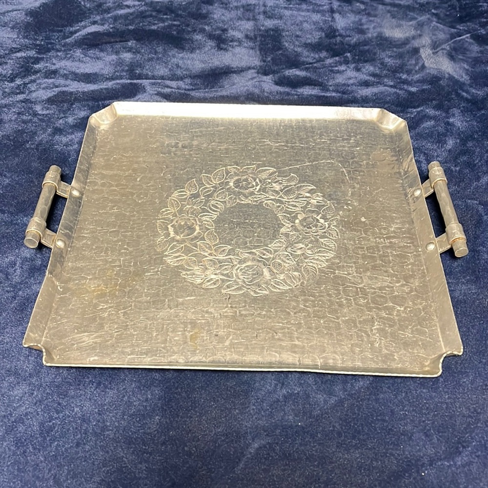Square aluminum floral tray